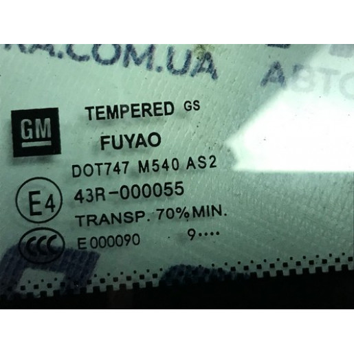Скло дверки задньої лівої (форточка) Opel Insignia HB 2008-2017 13227832